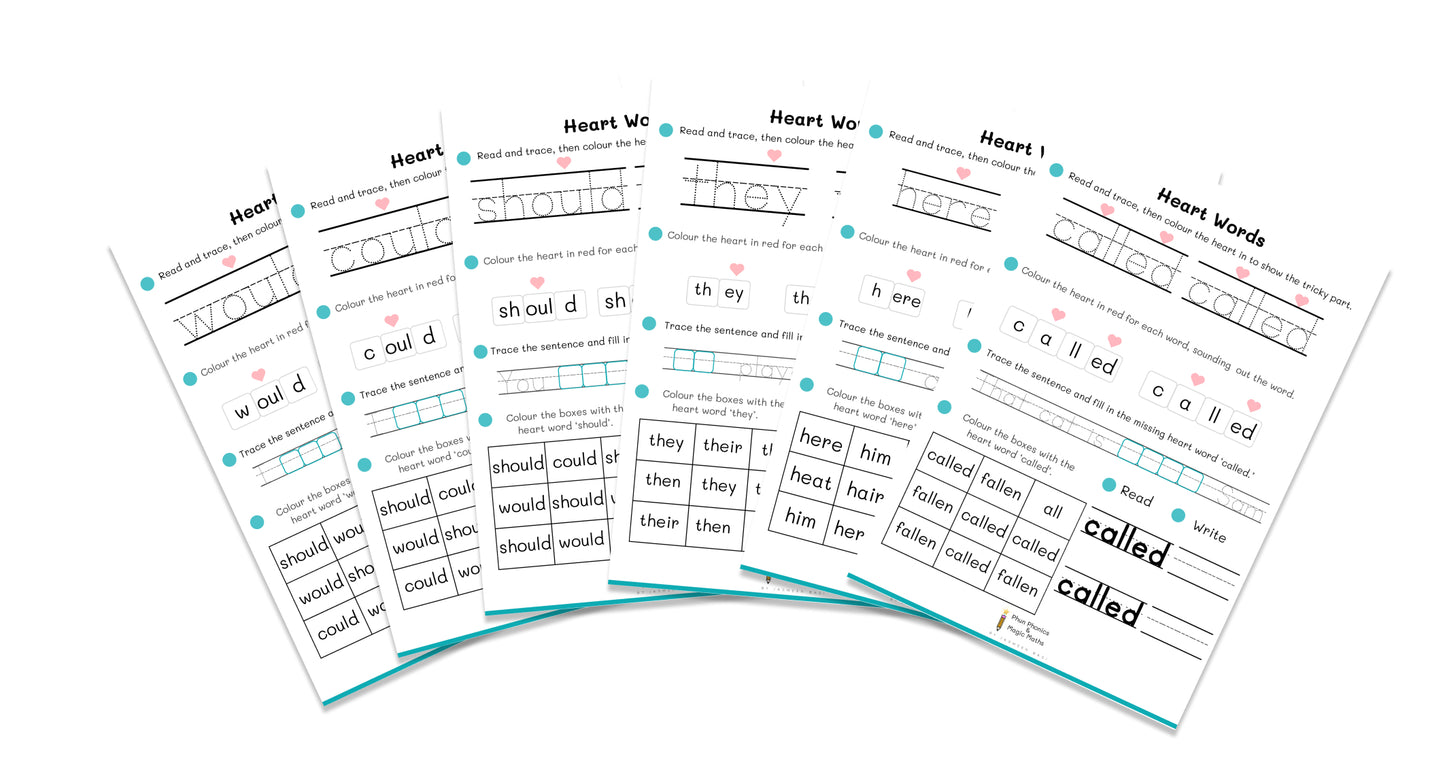 💕 Heart Word Activities 💕 COMPLETE COLLECTION - Digital Download Only